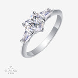 热销S925纯银莫桑石戒指闭口女首饰品礼物