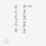 新款热销S925纯银莫桑石满钻耳钉时尚简约小众设计百搭饰品女