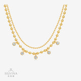 新款流苏S925纯银镶嵌莫桑石项链简约设计轻奢锁骨链女款