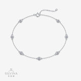 S925银莫桑石手链镀铂18k白金泡泡时尚轻奢手链
