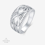 S925纯银莫桑石无限爱戒指女小众设计感轻奢时尚指环婚戒