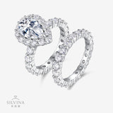 热销S925银莫桑石純銀莫桑石diy叠戴戒指