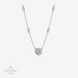 s925银莫桑石自然遐想吊坠项链时尚轻奢项链吊坠