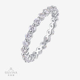 新款S925银莫桑石浑身闭口满圈