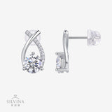 纯银时尚轻奢经典四爪耳钉男生女生日常穿戴聚会生日礼物耳饰