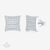 爆品立体几何S925纯银耳钉简约百搭轻奢耳饰品耳环