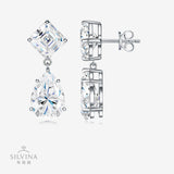 新款S925纯银莫桑石耳坠轻奢小众设计高级清冷感浪漫耳环女款