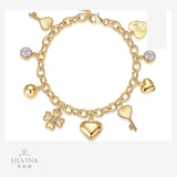 轻奢小众精致手链流苏金色纯银D色莫桑石菜花链条