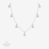 s925银莫桑石星星之恋吊坠项链星星项链