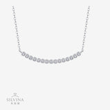 一字型s925银莫桑石吊坠时尚吊坠项链纯银吊坠送女朋友礼物