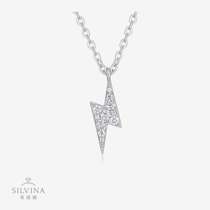 纯银闪电项链女轻奢小众设计感时尚冷淡风个性锁骨链女