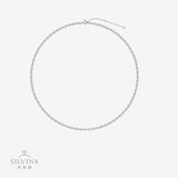 风s925银莫桑石纯银饰品项链小香风项链简约男女款