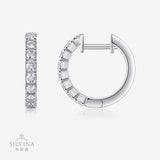 新款S925银字母O形耳扣个性百搭时尚潮流圆圈耳饰品女