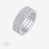 新款银饰品S925银戒指莫桑石女戒