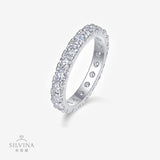 满圈指环简约S925银莫桑石戒指女