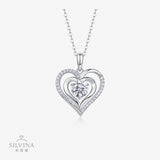 专供s925纯银莫桑石订婚吊坠项链