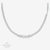 s925银莫桑石以光之名项链网球项链窜珠项链