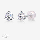 东南亚热销sS925纯银莫桑石女士耳钉