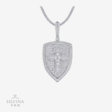 新吊坠嘻哈饰品说唱配饰S925纯银镶嵌莫桑石混搭爱心吊坠