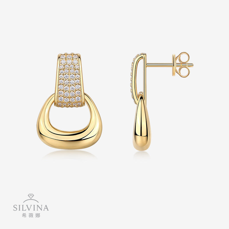 莫桑石耳环银饰品S925银石新款耳坠耳环时尚