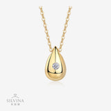 热销s925银莫桑石水滴吊坠yis风美少女项链吊坠