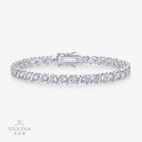 超闪莫桑石网球手链s925纯银轻奢嘻哈