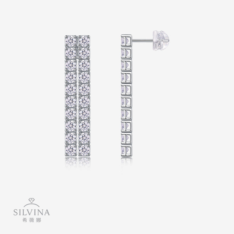 新款S925纯银耳坠小众设计耳环时尚简约风耳钉女