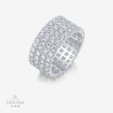 戒指饰品直供时尚嘻哈戒指莫桑石男戒指圈戒