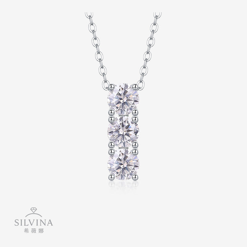 吊坠莫桑石s925银蛇年项链蛇骨链 项链小众