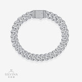 8mm热销 s925纯银嘻哈古巴男女手链嘻哈