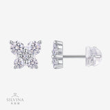 新款新款S925银莫桑石四叶草耳钉简约耳饰时尚耳钉女