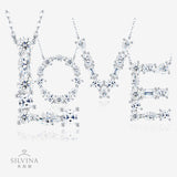 莫桑石S925银嘻哈风吊坠简约时尚锁骨链女26个字母吊坠