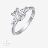 新款S925银契约信条戒指莫桑石戒指