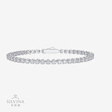 纯银S925手链莫桑石轻奢网球链女