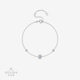 新款S925纯银设计小巧莫桑石手链简约百搭轻奢小手串女