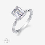 公主方大 S925银莫桑石镀铂金大克拉男