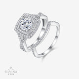 莫桑石S925纯银戒指小众设计感个性时尚叠戴豪华