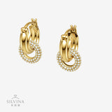 新款S925纯银莫桑石耳钉复古时尚百搭耳环耳饰品女