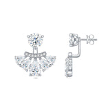 S925纯银耳饰简约气质百搭精致一式两戴耳钉女