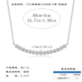 一字型s925银莫桑石吊坠时尚吊坠项链纯银吊坠送女朋友礼物