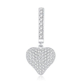 新款S259银时尚爱心莫桑石耳扣精致轻奢立体心形耳环女