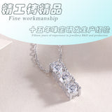 吊坠莫桑石s925银蛇年项链蛇骨链 项链小众