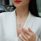 莫桑石项链女S925银项链轻奢送女友简约吊坠银饰品