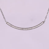 一字型s925银莫桑石吊坠时尚吊坠项链纯银吊坠送女朋友礼物