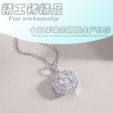 1克拉s925银莫桑石婚礼聚会吊坠项链