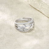 S925纯银莫桑石无限爱戒指女小众设计感轻奢时尚指环婚戒