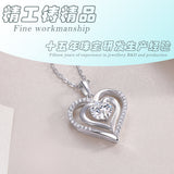 专供s925纯银莫桑石订婚吊坠项链