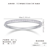 小众时尚热销精工手镯女生时尚开口纯银莫桑石手镯女