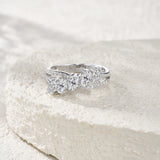 S925纯银新款简约个性莫桑石戒指时尚小众设计感指环女