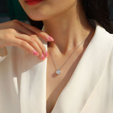 Shop东南亚电镀18k莫桑水滴项链925项链吊坠女